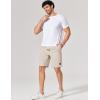 image:imageCOOFANDY Mens Cotton Chino Shorts 9 Inch Casual Shorts Elastic Waist Drawstring Summer Beach Shorts with PocketsLight Khaki