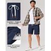 image:imageCOOFANDY Mens Cotton Chino Shorts 9 Inch Casual Shorts Elastic Waist Drawstring Summer Beach Shorts with PocketsNavy Blue