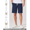 image:imageCOOFANDY Mens Cotton Chino Shorts 9 Inch Casual Shorts Elastic Waist Drawstring Summer Beach Shorts with PocketsNavy Blue