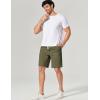 image:imageCOOFANDY Mens Cotton Chino Shorts 9 Inch Casual Shorts Elastic Waist Drawstring Summer Beach Shorts with PocketsOlive Green