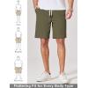 image:imageCOOFANDY Mens Cotton Chino Shorts 9 Inch Casual Shorts Elastic Waist Drawstring Summer Beach Shorts with PocketsOlive Green