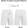 image:imageCOOFANDY Mens Cotton Chino Shorts 9 Inch Casual Shorts Elastic Waist Drawstring Summer Beach Shorts with PocketsWhite