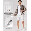 image:imageCOOFANDY Mens Cotton Chino Shorts 9 Inch Casual Shorts Elastic Waist Drawstring Summer Beach Shorts with PocketsWhite