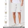image:imageCOOFANDY Mens Cotton Chino Shorts 9 Inch Casual Shorts Elastic Waist Drawstring Summer Beach Shorts with PocketsWhite