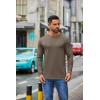 image:imageCOOFANDY Mens Crew Neck TShirt Long Sleeve Casual Pullover Tees Soft Stretch Basic Tee ShirtsBrown