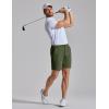 image:imageCOOFANDY Mens Golf Shorts 7 Inseam Lightweight Quick Dry Shorts Elastic Waistband with 3 Pockets UPF50Army Green