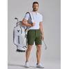 image:imageCOOFANDY Mens Golf Shorts 7 Inseam Lightweight Quick Dry Shorts Elastic Waistband with 3 Pockets UPF50Army Green