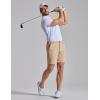 image:imageCOOFANDY Mens Golf Shorts 7 Inseam Lightweight Quick Dry Shorts Elastic Waistband with 3 Pockets UPF50Khaki