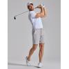 image:imageCOOFANDY Mens Golf Shorts 7 Inseam Lightweight Quick Dry Shorts Elastic Waistband with 3 Pockets UPF50Light Grey