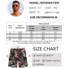 image:imageCOOFANDY Mens Hawaiian Beach Shorts Elastic Waist Drawstring Lightweight Summer Casual Shorts with PocketBlackgrey Leaf