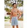 image:imageCOOFANDY Mens Hawaiian Beach Shorts Elastic Waist Drawstring Lightweight Summer Casual Shorts with PocketBlue