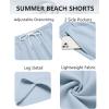 image:imageCOOFANDY Mens Hawaiian Beach Shorts Elastic Waist Drawstring Lightweight Summer Casual Shorts with PocketBlue