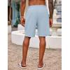 image:imageCOOFANDY Mens Hawaiian Beach Shorts Elastic Waist Drawstring Lightweight Summer Casual Shorts with PocketBlue