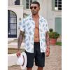 image:imageCOOFANDY Mens Hawaiian Beach Shorts Elastic Waist Drawstring Lightweight Summer Casual Shorts with PocketNavy