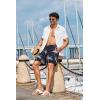image:imageCOOFANDY Mens Hawaiian Beach Shorts Elastic Waist Drawstring Lightweight Summer Casual Shorts with PocketNavycoconut Tree