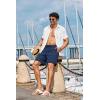 image:imageCOOFANDY Mens Hawaiian Beach Shorts Elastic Waist Drawstring Lightweight Summer Casual Shorts with PocketPalm Night