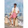image:imageCOOFANDY Mens Hawaiian Beach Shorts Elastic Waist Drawstring Lightweight Summer Casual Shorts with PocketPastel Turtles