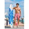image:imageCOOFANDY Mens Hawaiian Beach Shorts Elastic Waist Drawstring Lightweight Summer Casual Shorts with PocketPastel Turtles