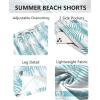 image:imageCOOFANDY Mens Hawaiian Beach Shorts Elastic Waist Drawstring Lightweight Summer Casual Shorts with PocketWhitegreen Striped