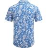 image:imageCOOFANDY Mens Hawaiian Shirt Short Sleeve Buttoon Down Shirts Casual Tropical Floral Summer Linen ShirtsB Blue Floral