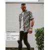 image:imageCOOFANDY Mens Hawaiian Shirt Short Sleeve Buttoon Down Shirts Casual Tropical Floral Summer Linen ShirtsBlack Floral