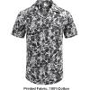image:imageCOOFANDY Mens Hawaiian Shirt Short Sleeve Buttoon Down Shirts Casual Tropical Floral Summer Linen ShirtsBlack Floral