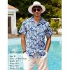 image:imageCOOFANDY Mens Hawaiian Shirt Short Sleeve Buttoon Down Shirts Casual Tropical Floral Summer Linen ShirtsBlue Floral