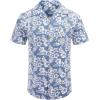 image:imageCOOFANDY Mens Hawaiian Shirt Short Sleeve Buttoon Down Shirts Casual Tropical Floral Summer Linen ShirtsBlue Floral