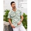 image:imageCOOFANDY Mens Hawaiian Shirt Short Sleeve Buttoon Down Shirts Casual Tropical Floral Summer Linen ShirtsCeladon Green Palm Leaf
