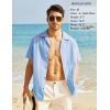 image:imageCOOFANDY Mens Hawaiian Shirt Short Sleeve Buttoon Down Shirts Casual Tropical Floral Summer Linen ShirtsDark Blue