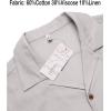 image:imageCOOFANDY Mens Hawaiian Shirt Short Sleeve Buttoon Down Shirts Casual Tropical Floral Summer Linen ShirtsLight Gray