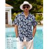 image:imageCOOFANDY Mens Hawaiian Shirt Short Sleeve Buttoon Down Shirts Casual Tropical Floral Summer Linen ShirtsNavy Floral