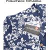 image:imageCOOFANDY Mens Hawaiian Shirt Short Sleeve Buttoon Down Shirts Casual Tropical Floral Summer Linen ShirtsNavy Floral