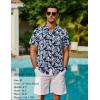 image:imageCOOFANDY Mens Hawaiian Shirt Short Sleeve Buttoon Down Shirts Casual Tropical Floral Summer Linen ShirtsNavy Floral