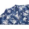 image:imageCOOFANDY Mens Hawaiian Shirt Short Sleeve Buttoon Down Shirts Casual Tropical Floral Summer Linen ShirtsNavy Leaves