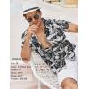 image:imageCOOFANDY Mens Hawaiian Shirt Short Sleeve Buttoon Down Shirts Casual Tropical Floral Summer Linen ShirtsPalm Leafblack