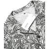image:imageCOOFANDY Mens Hawaiian Shirt Short Sleeve Buttoon Down Shirts Casual Tropical Floral Summer Linen ShirtsPalm Leafblackwhite