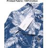 image:imageCOOFANDY Mens Hawaiian Shirt Short Sleeve Buttoon Down Shirts Casual Tropical Floral Summer Linen ShirtsPalm Leafblue