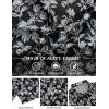 image:imageCOOFANDY Mens Hawaiian Shirt Short Sleeve Floral Button Down Shirts Tropical Holiday Beach ShirtsBlack  Leaf