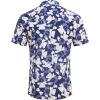 image:imageCOOFANDY Mens Hawaiian Shirts Short Sleeve Casual Button Down Tropical Beach ShirtB  Navy Blue  White Floral