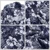 image:imageCOOFANDY Mens Hawaiian Shirts Short Sleeve Casual Button Down Tropical Beach ShirtBlack  White Floral