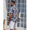image:imageCOOFANDY Mens Hawaiian Shirts Short Sleeve Casual Button Down Tropical Beach ShirtBlack  White Floral