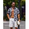 image:imageCOOFANDY Mens Hawaiian Shirts Short Sleeve Casual Button Down Tropical Beach ShirtBlack  White Floral