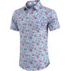 image:imageCOOFANDY Mens Hawaiian Shirts Short Sleeve Casual Button Down Tropical Beach ShirtGreen  Orange Paisley
