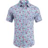 image:imageCOOFANDY Mens Hawaiian Shirts Short Sleeve Casual Button Down Tropical Beach ShirtGreen  Orange Paisley