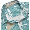 image:imageCOOFANDY Mens Hawaiian Shirts Short Sleeve Casual Button Down Tropical Beach ShirtGreen  Yellow Leaf