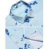 image:imageCOOFANDY Mens Hawaiian Shirts Short Sleeve Casual Button Down Tropical Beach ShirtLight Blue  Blue Floral