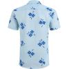 image:imageCOOFANDY Mens Hawaiian Shirts Short Sleeve Casual Button Down Tropical Beach ShirtLight Blue  Blue Floral