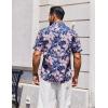 image:imageCOOFANDY Mens Hawaiian Shirts Short Sleeve Casual Button Down Tropical Beach ShirtNavy Blue  Pink Floral