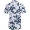 image:imageCOOFANDY Mens Hawaiian Shirts Short Sleeve Casual Button Down Tropical Beach ShirtNavy Blue